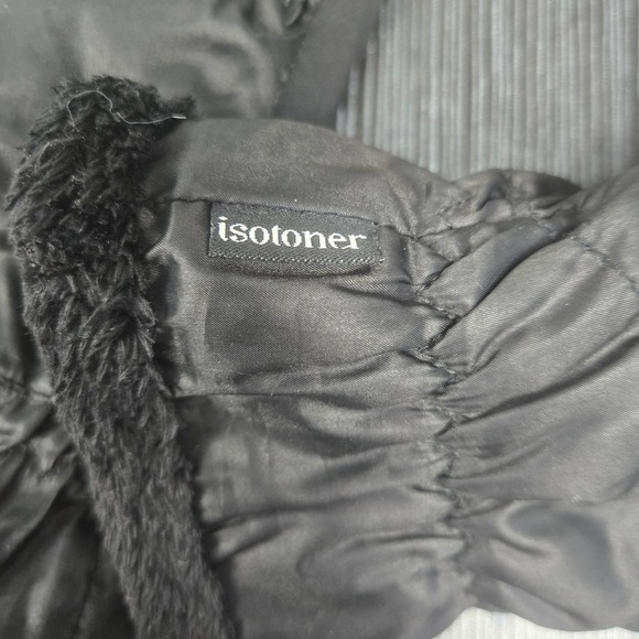 Isotoner Womens Lined Gloves Black Size Small Medium Style 30530 - Picture 4 of 8